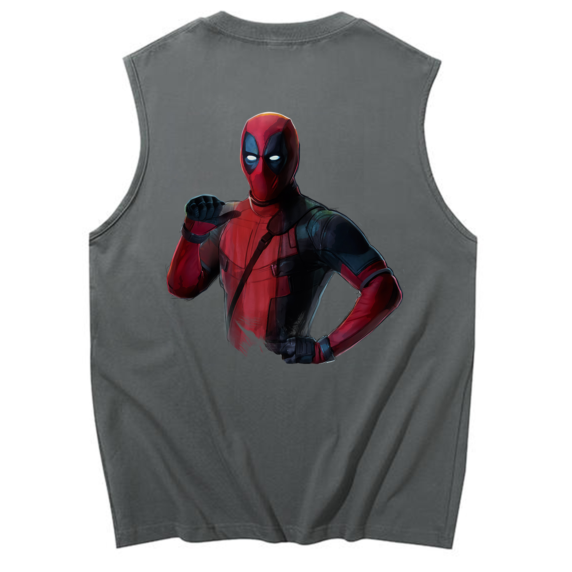 （画像用） Deadpool デッドプール コットン100％タンクトップ（背面プリント）
